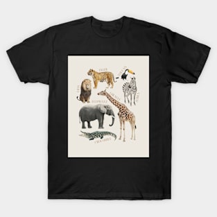 Safari animals kids room art print T-Shirt